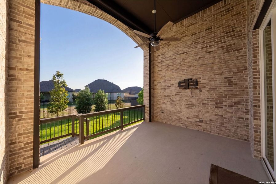 Exterior details and patio area of a home in Ventana, Bulverde (Image 33).