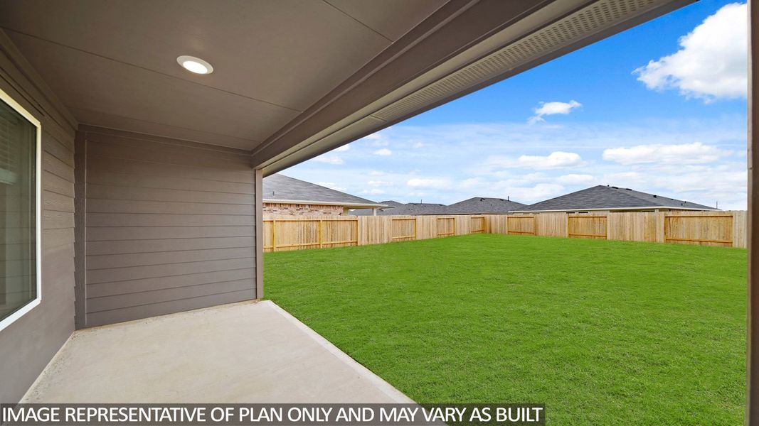 Exterior details and patio area of a home in Porters Mill, New Caney (Image 2).