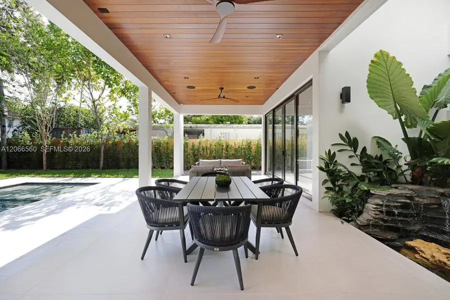 Exterior details and patio area of a home in , Miami (Image 4). Exterior details and patio area of a home in , Miami (Image 4).