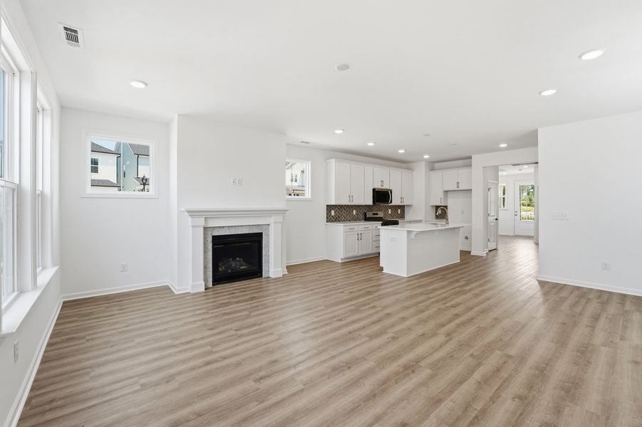 Representative unfurnished interior of a home built from the Blair by Brookfield Residential in Wendell Falls, Wendell (Image 12).