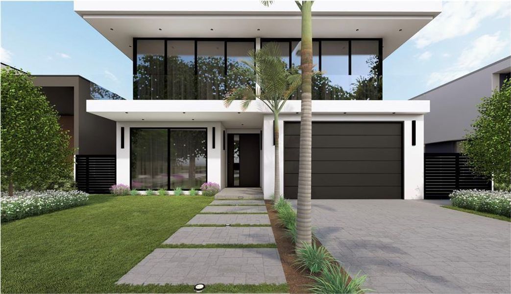 Front exterior of a new home in , Fort Lauderdale, FL, highlighting curb appeal (Image 1). Front exterior of a new home in , Fort Lauderdale, FL, highlighting curb appeal (Image 1).