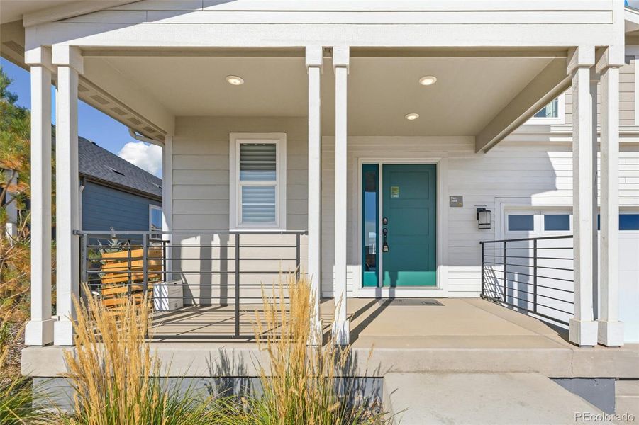 Exterior details and patio area of a home in Legato, Commerce City (Image 13).