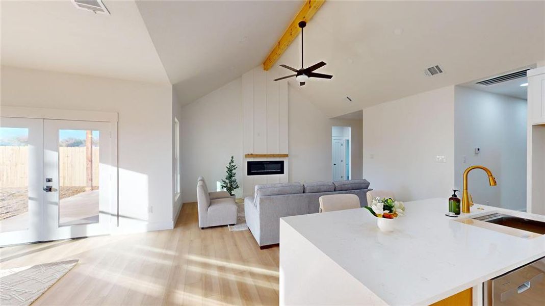 Furnished interior view inside a new home in , Fort Worth (Image 6). Furnished interior view inside a new home in , Fort Worth (Image 6).