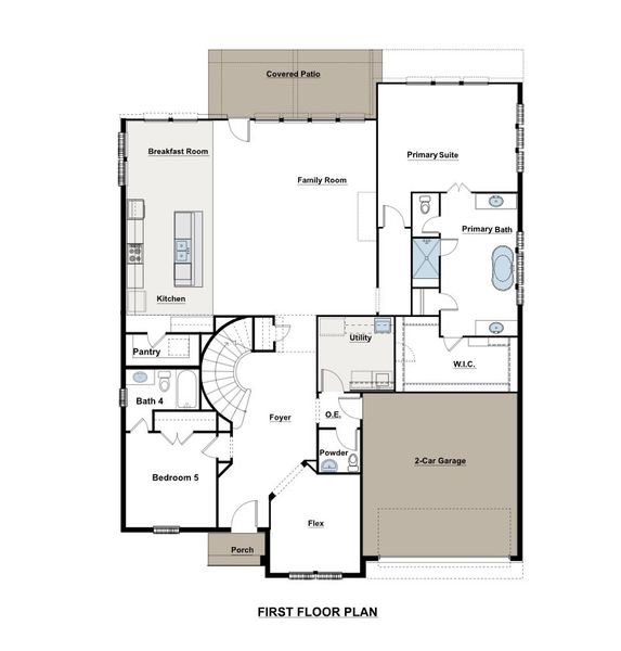 2D floor plan layout for the Harrison by GFO Home in Legacy Estates, Mansfield, TX (Image 3). 2D floor plan layout for the Harrison by GFO Home in Legacy Estates, Mansfield, TX (Image 3).