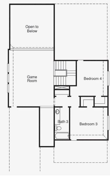 2D floor plan layout of this home in The Highlands, Porter, TX (Image 5).