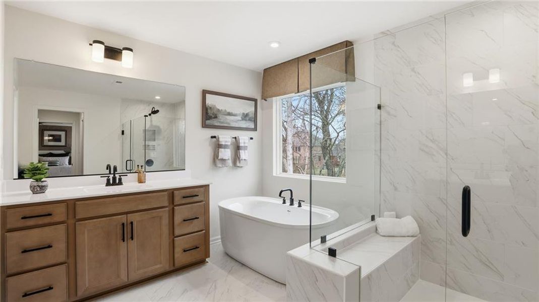 Furnished interior view inside a new home in , Dawsonville (Image 54).