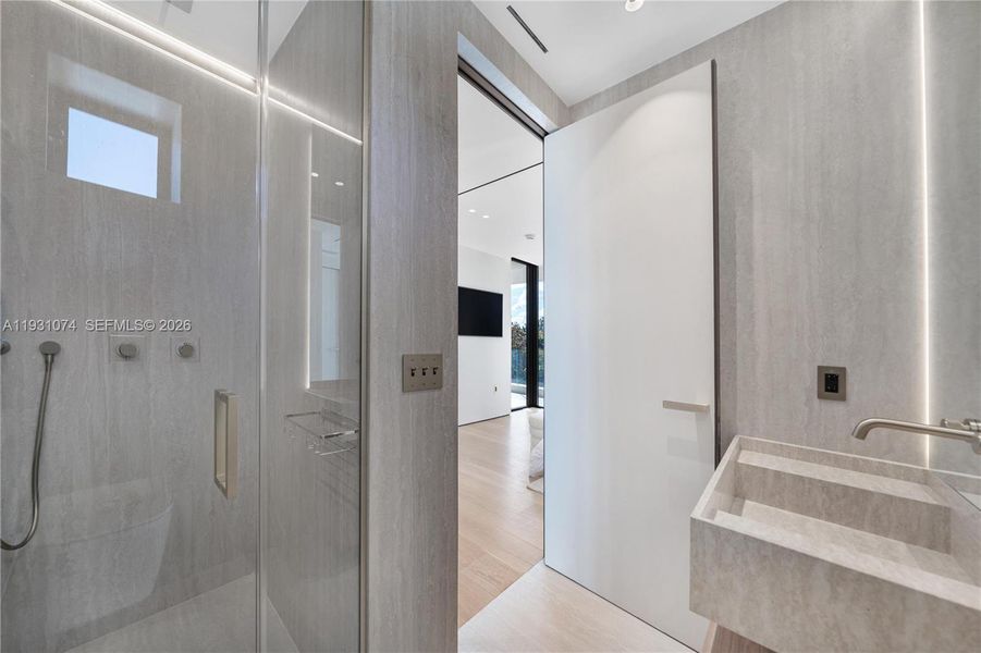 Furnished interior view inside a new home in , Miami Beach (Image 42).