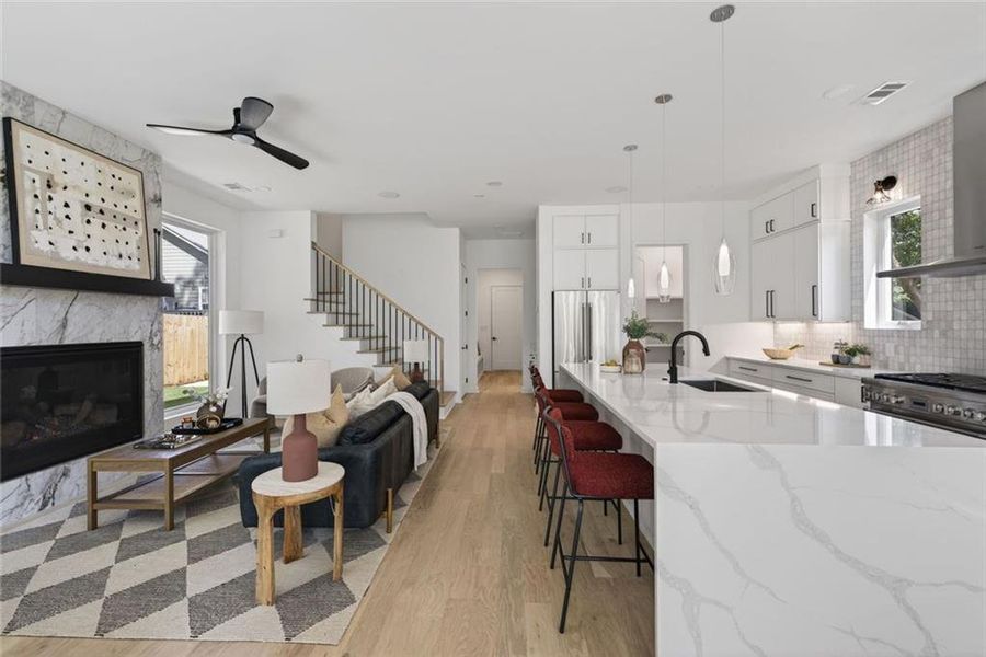Furnished interior view inside a new home in , Atlanta (Image 56). Furnished interior view inside a new home in , Atlanta (Image 56).