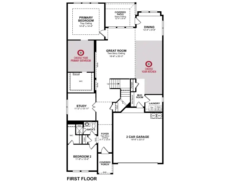 2D floor plan layout of this home in Brookville Estates, Forney, TX (Image 4).