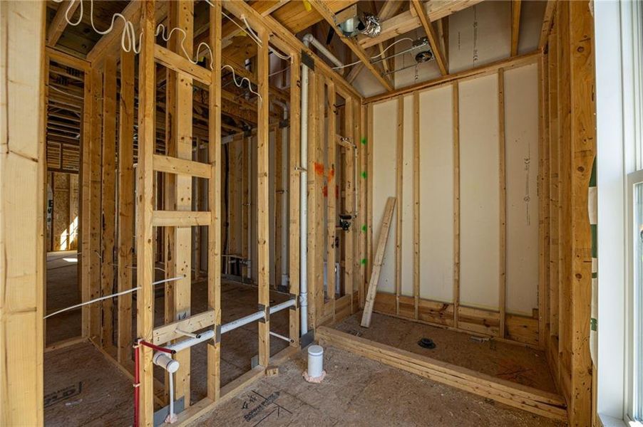 In-progress construction of a new home in , Alpharetta, GA (Image 22).