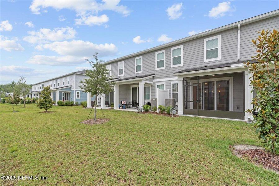 Exterior details and patio area of a home in Brandon Lakes at Silver Landing, St. Augustine (Image 28). Exterior details and patio area of a home in Brandon Lakes at Silver Landing, St. Augustine (Image 28).