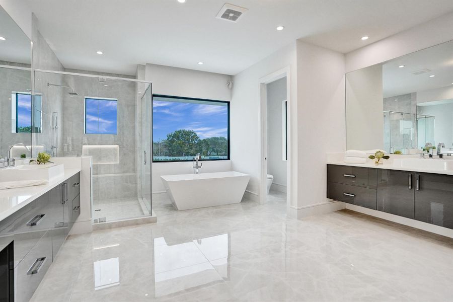 Furnished interior view inside a new home in , Delray Beach (Image 43).