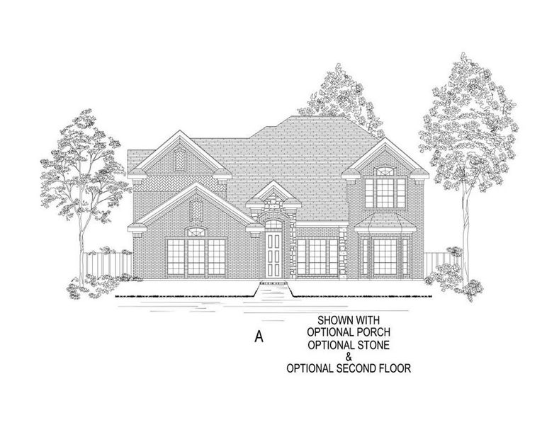 Representative rendering of the exterior for the Brenton R (Standard) by First Texas Homes (Image 3).