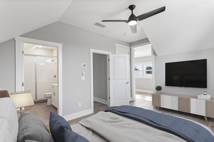 Representative furnished interior of a home built from the Marino by Brock Built in Nautilus Pointe, Inlet Beach (Image 11).