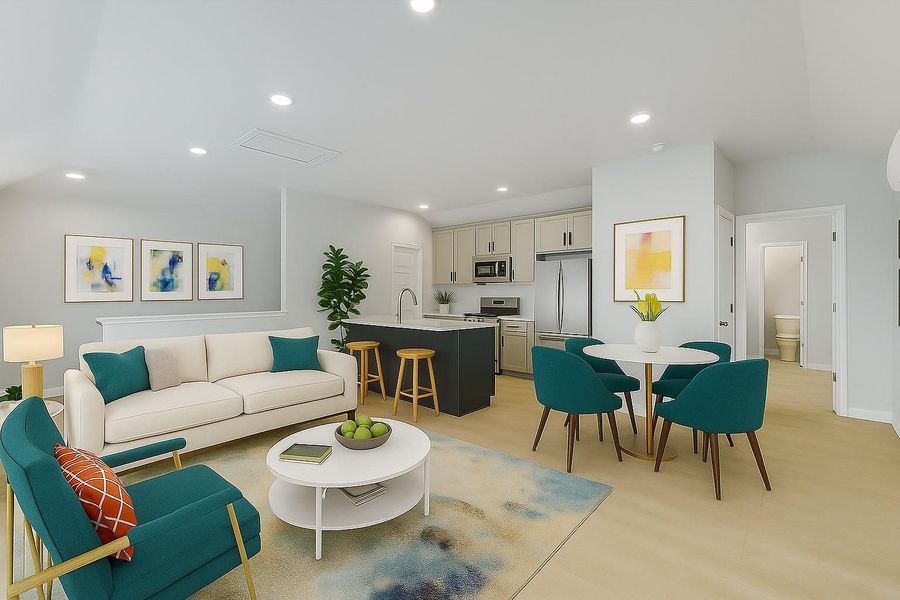 *Virtually Staged ADU Living Room and Kitchen*