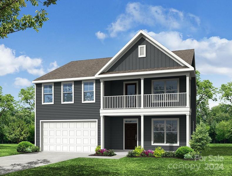 Homesite 68 features a Wilmington E floorplan with double front porch and front-load garage.