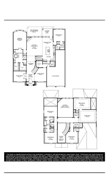 2D floor plan layout of this home in Jordan Ranch, Fulshear, TX (Image 2).