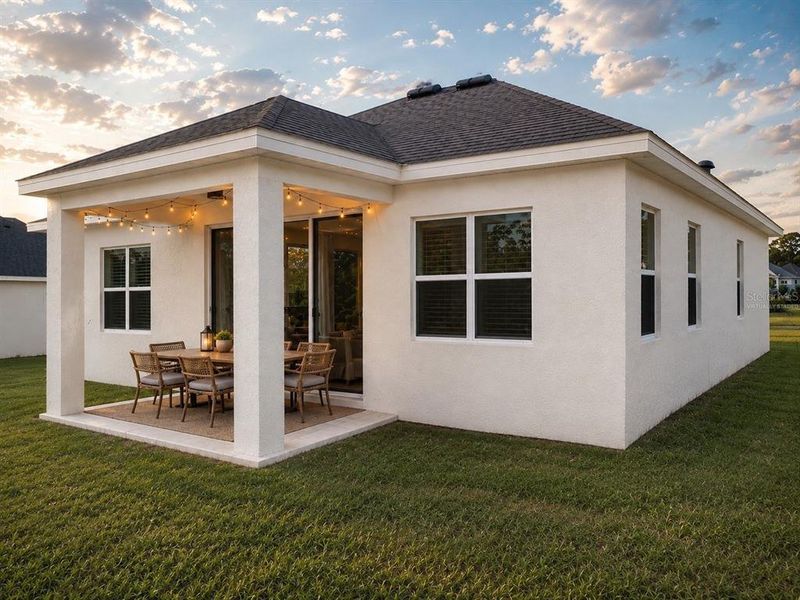 Exterior details and patio area of a home in North River Ranch, Parrish (Image 3).