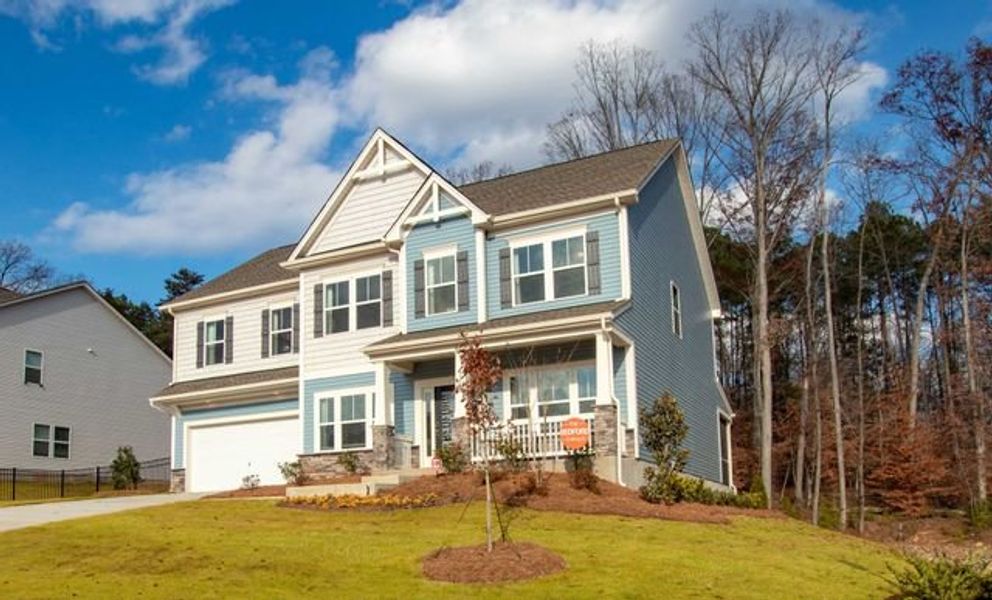 Representative exterior photo of a completed home built from the Bedford by True Homes in Stonebridge Fairways, Monroe, NC (Image 2).