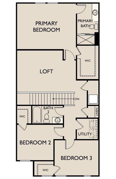 2D floor plan layout of this home in Chestnut Grove, Douglasville, GA (Image 5).