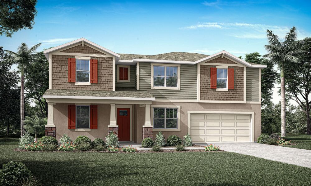 Representative exterior photo of a completed home built from the Azalea by Mattamy Homes in Meridian Parks, Orlando, FL (Image 2).