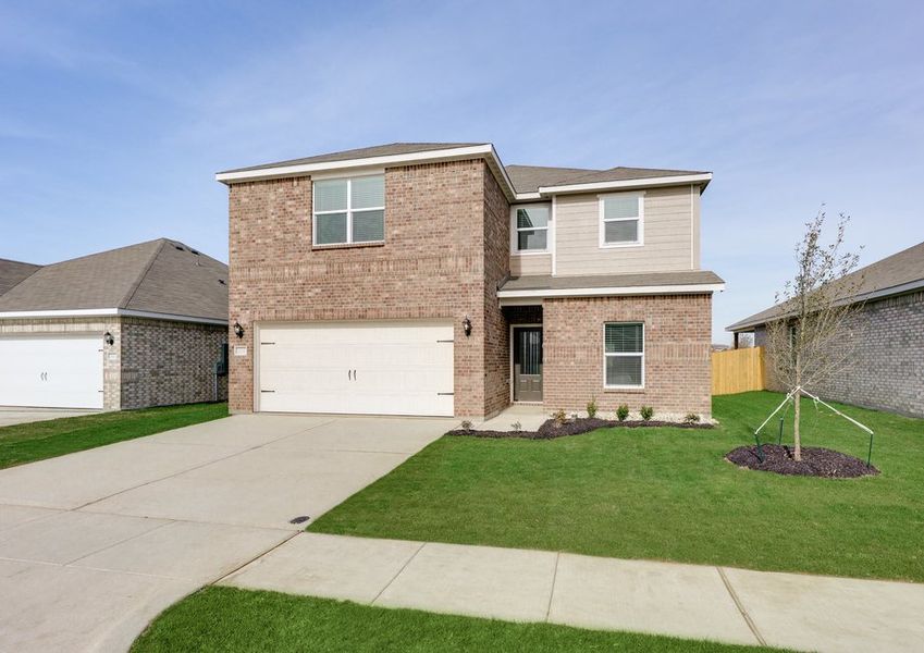 The Cottonwood has an attached two-car garage.