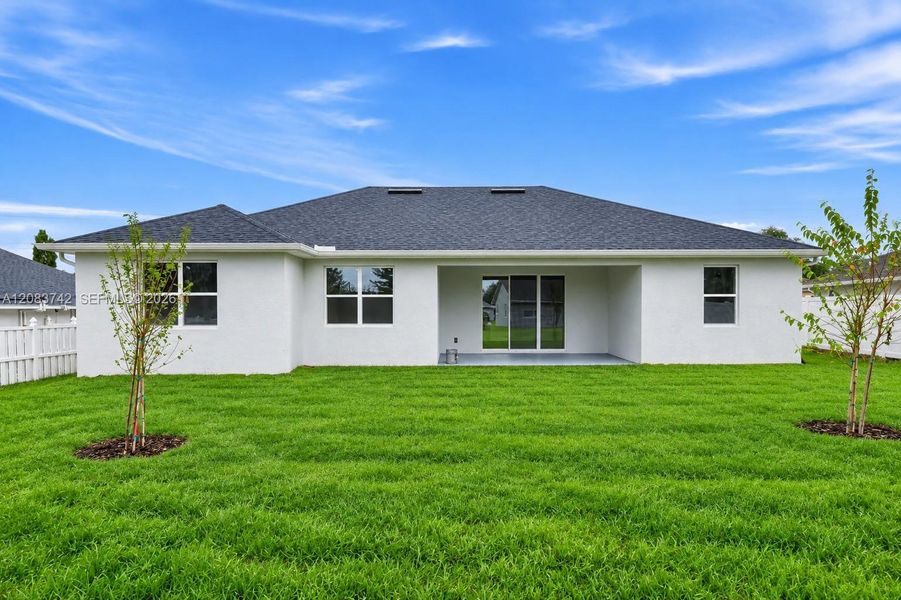 Exterior details and patio area of a home in , Palm Coast (Image 4). Exterior details and patio area of a home in , Palm Coast (Image 4).