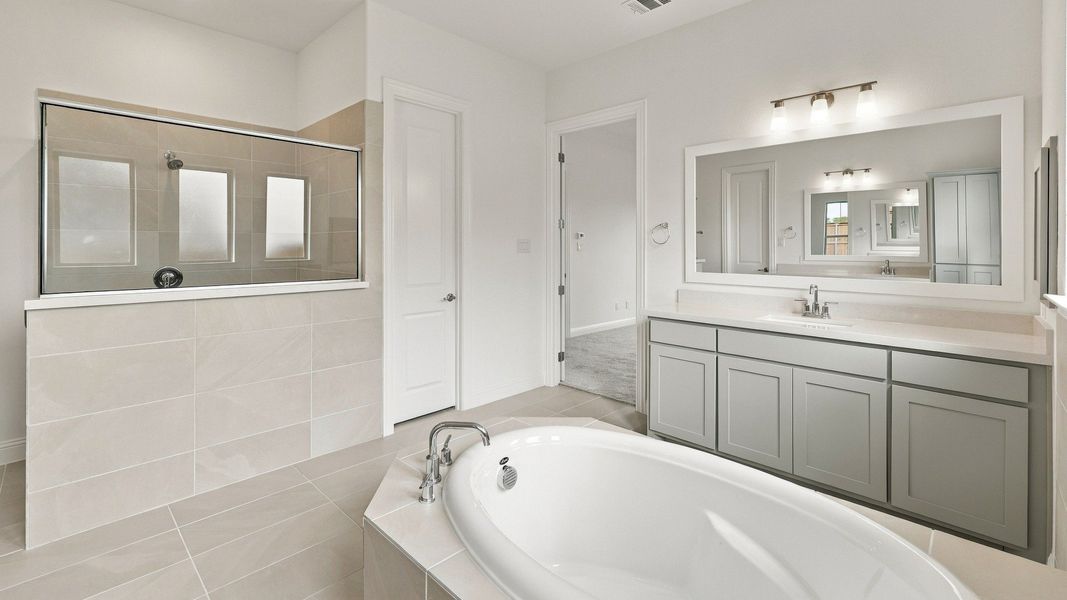 Furnished interior view inside a new home in Green Meadows Classic, Celina (Image 42).