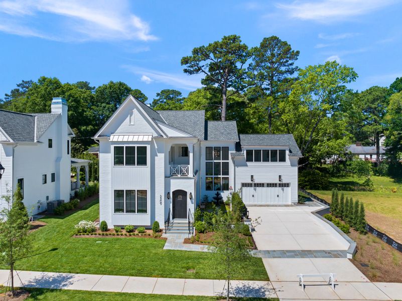 Representative exterior photo of a completed home built from the Olivia by Homes by Dickerson in The Founding at Blue Ridge, Raleigh, NC (Image 1).