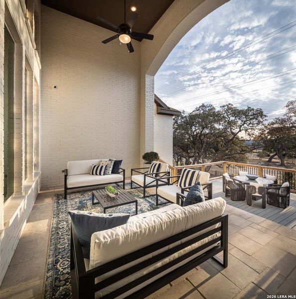 Exterior details and patio area of a home in Esperanza, Boerne (Image 2).