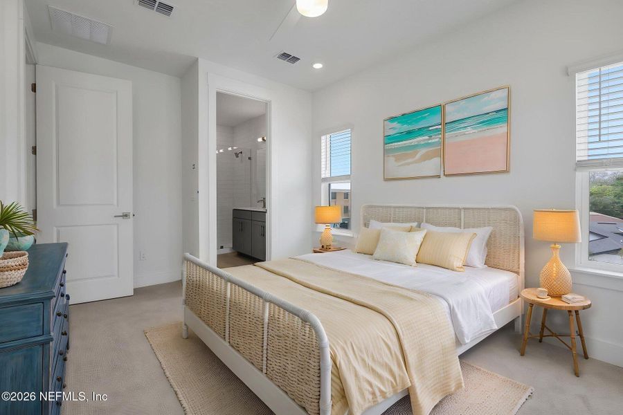 Furnished interior view inside a new home in North Beach Townhomes, Jacksonville Beach (Image 15).