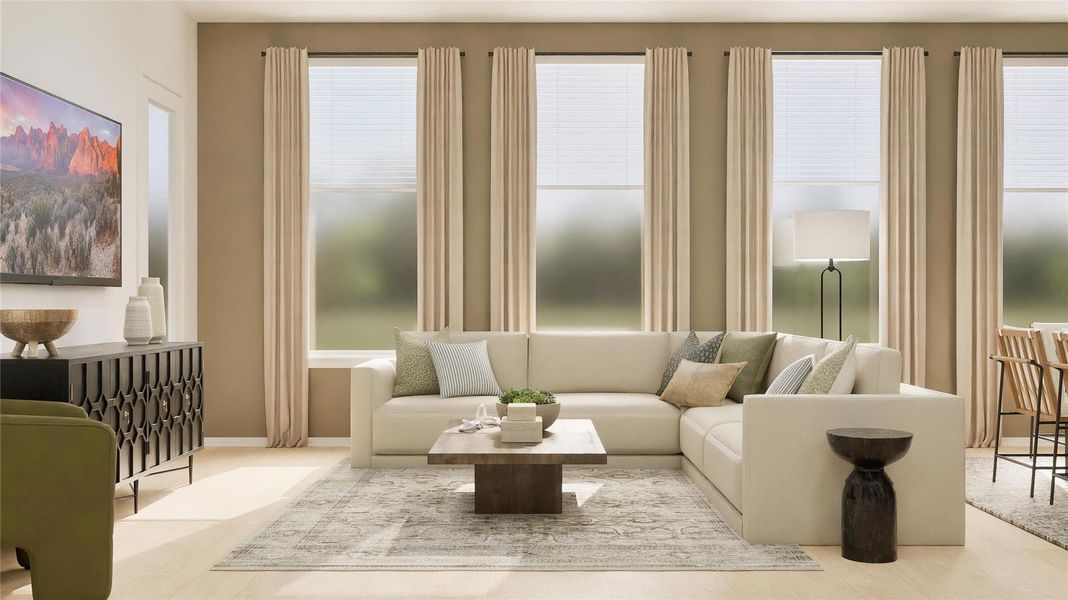 Furnished interior view inside a new home in The Highlands, Porter (Image 12). Furnished interior view inside a new home in The Highlands, Porter (Image 12).