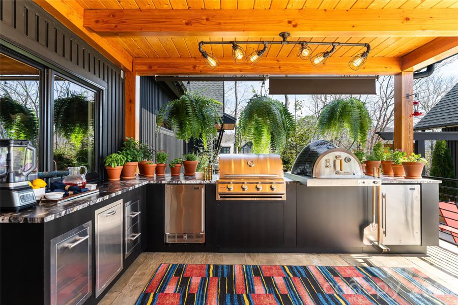 Outdoor Kitchen is a true extension of the Home's Luxury