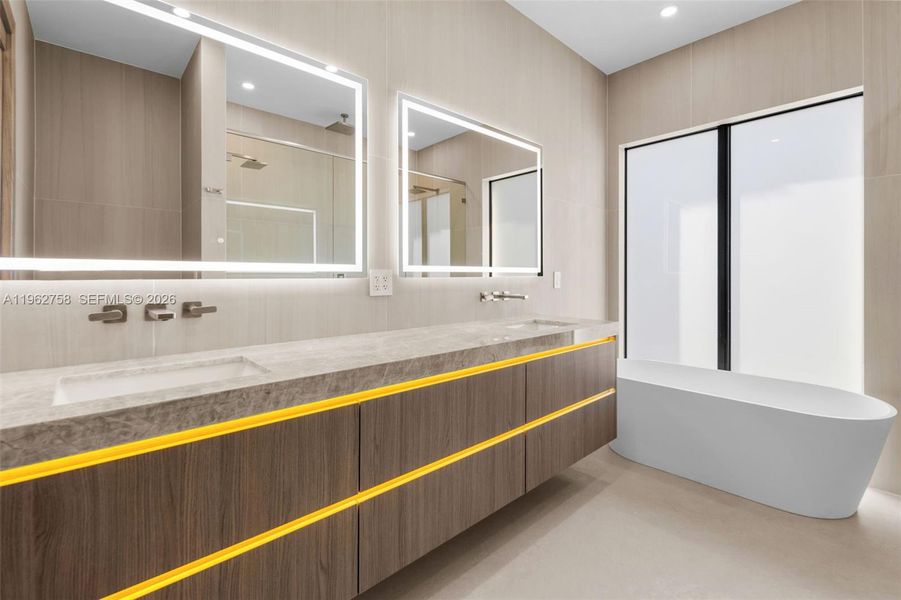 Furnished interior view inside a new home in , Miami (Image 13).