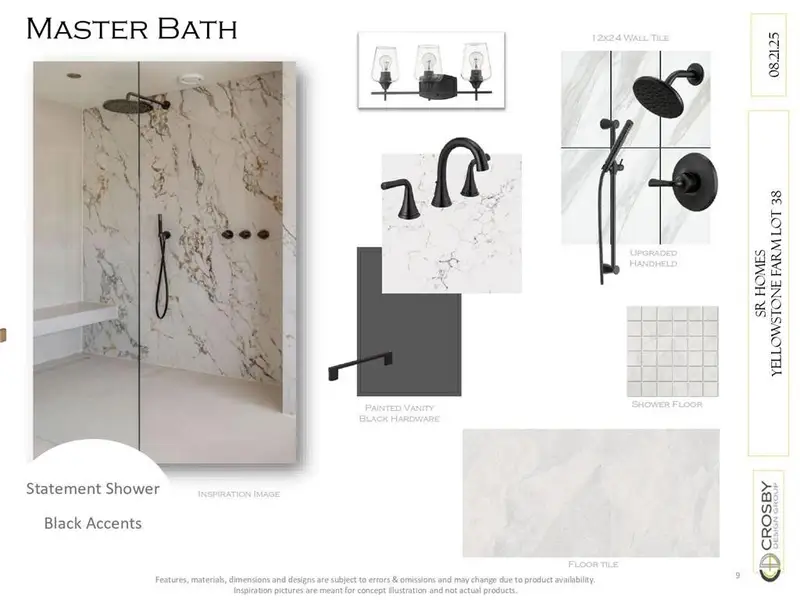 Sample of building materials used in homes in Yellowstone Farms, Cumming (Image 10).