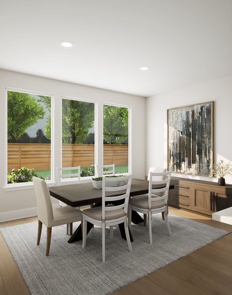 Representative furnished interior of a home built from the Quinn by Tri Pointe Homes in The Meadows, Denton (Image 10).