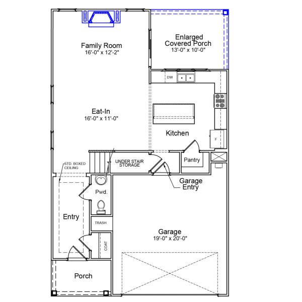 2D floor plan layout of this home in Lakeside Saluda, Greenville, SC (Image 3).