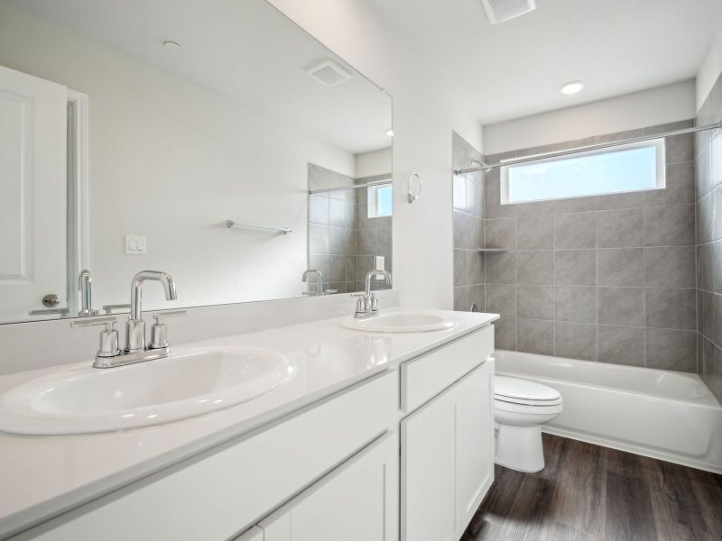 Furnished interior view inside a new home in Turner's Village, Buda (Image 7).