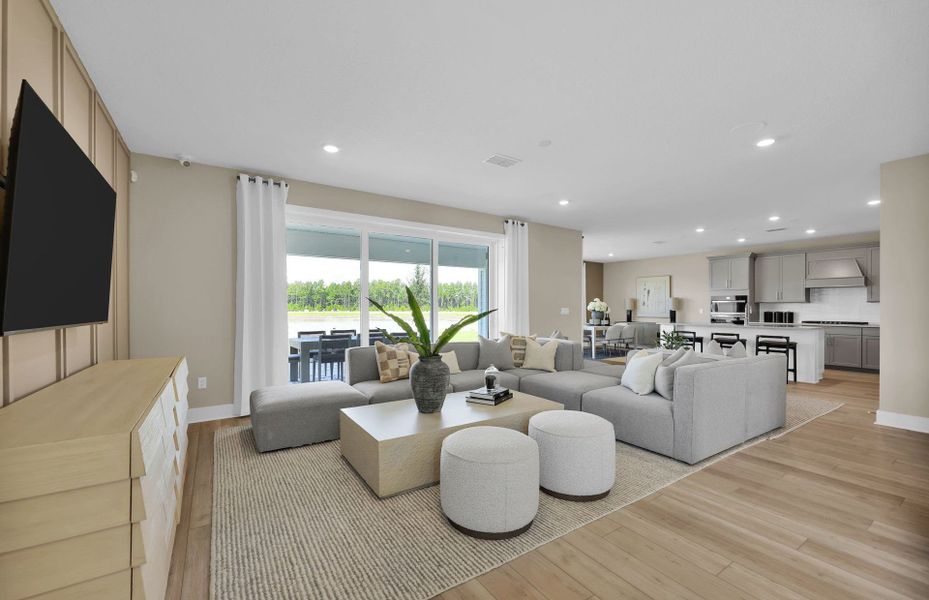 Representative furnished interior of a home built from the Yorkshire by Pulte Homes in Westerly Park at Wildlight, Wildlight (Image 21).