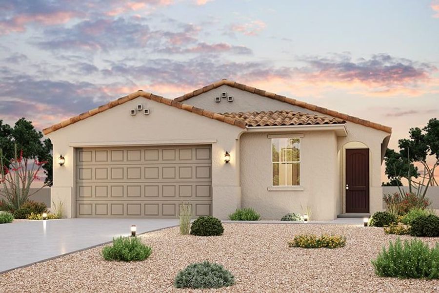 Representative exterior photo of a completed home built from the Plan 3 by Century Communities in The Vistas II Collection  at North Copper Canyon, Surprise, AZ (Image 1).