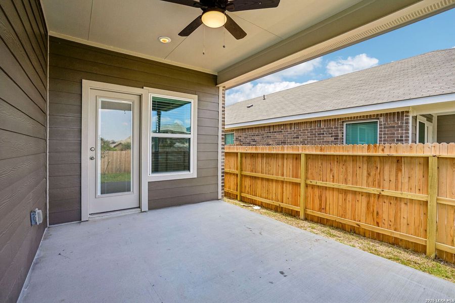 Exterior details and patio area of a home in Sagebrooke - Premier Series, San Antonio (Image 3).