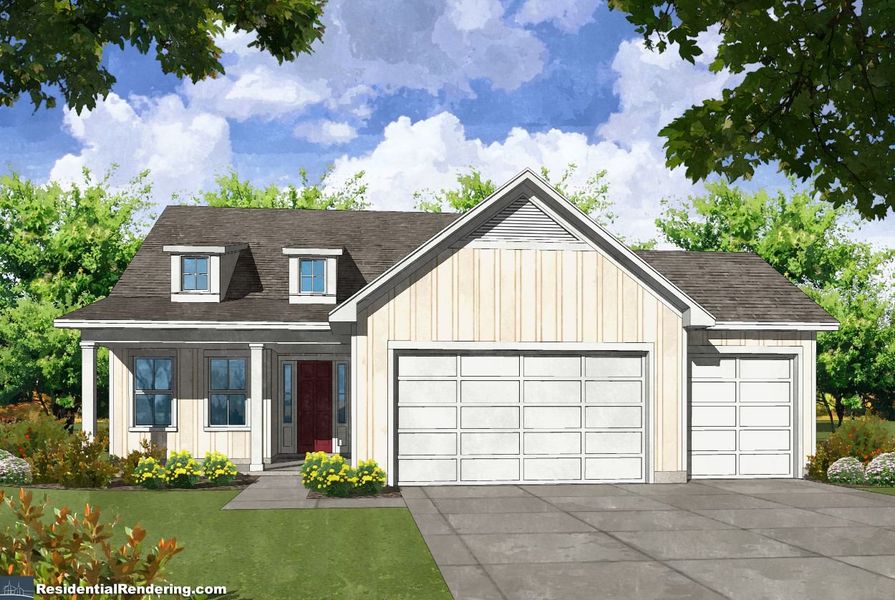 Hamilton D 3-Car Garage Hamilton D 3-Car Garage