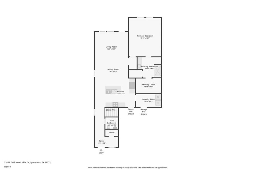 2D floor plan layout of this home in Presswoods, Splendora, TX (Image 5).