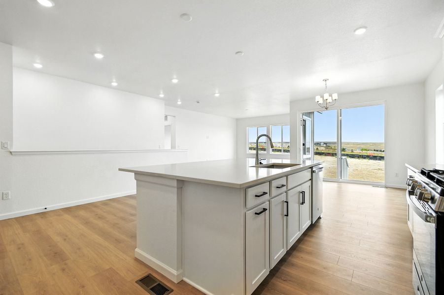 Furnished interior view inside a new home in Trailstone, Arvada (Image 10).