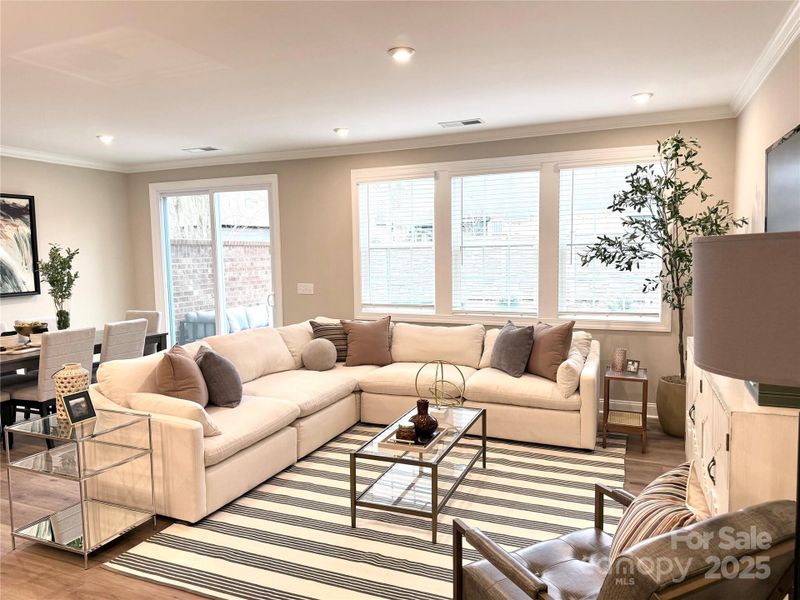 Furnished interior view inside a new home in The Townes at Wade Ardrey, Charlotte (Image 8).