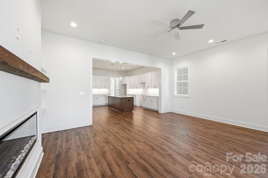 Family Room into Kitchen