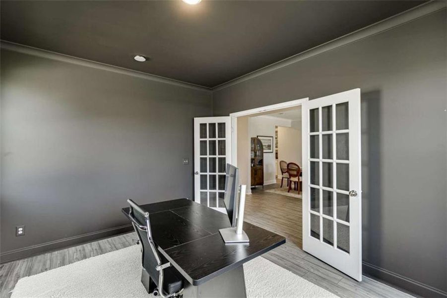 Furnished interior view inside a new home in Overlook at Lanier, Buford (Image 17).