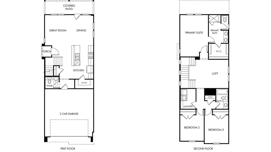 2D floor plan layout of this home in Cole Creek Crossing, Houston, TX (Image 2). 2D floor plan layout of this home in Cole Creek Crossing, Houston, TX (Image 2).