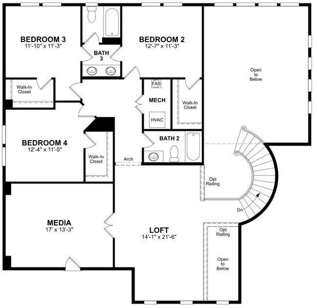 Beazer Homes Lovers Landing Madison Floorplan.