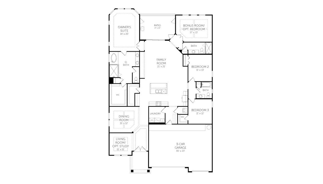 2D floor plan layout of this home in Hyland Trail, Green Cove Springs, FL (Image 5).